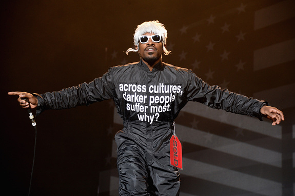 Andre 3000 Runs Into Fan Wearing T-Shirt Paying Homage