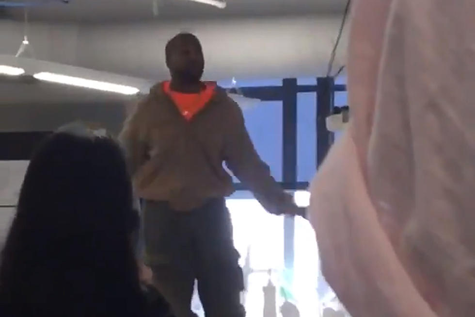 Kanye West Jumps on Table at Detroit College and Tells Students to Leave Elon Musk Alone