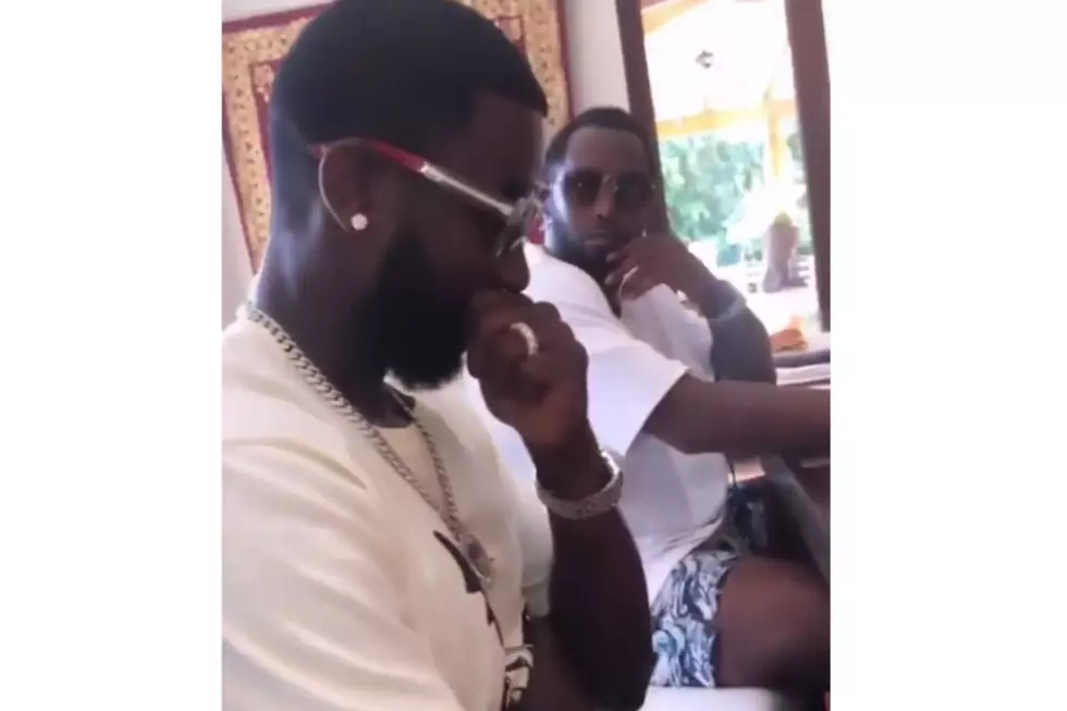 Diddy Tries to Get Gucci Mane to Eat Vegan, Rapper Not Going for It: Watch