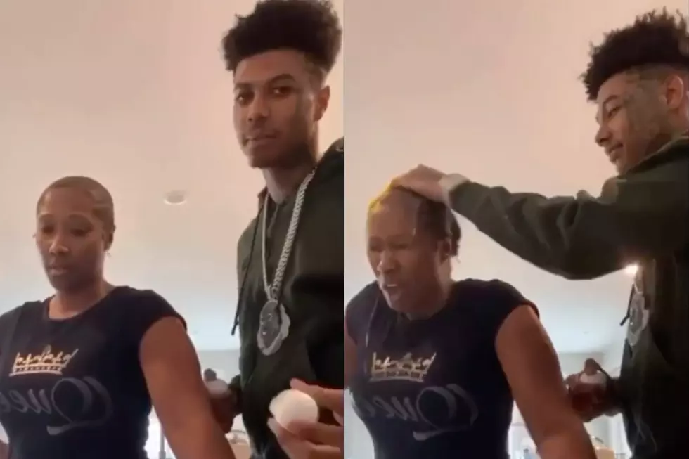 Blueface Offers His Mother $1,000 to Smash Eggs on Her Head: Watch