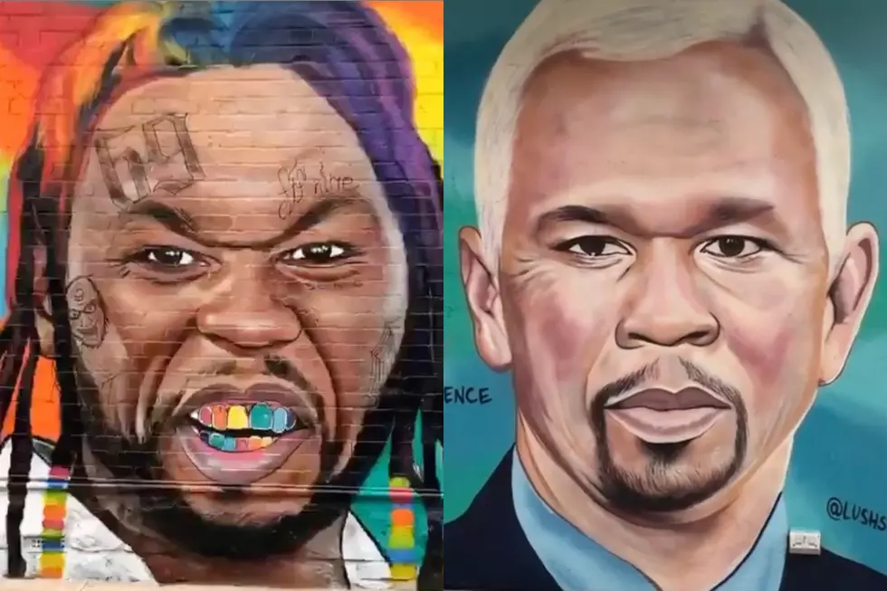 That Artist Keeps Painting 50 Cent as Other Celebrities and Fif Is Still Pissed