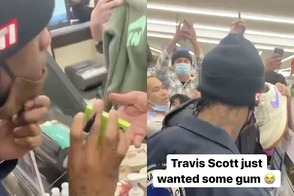 Fans Mob Travis Scott as He Tries to Buy Gum at Grocery Store for Cacti Launch – Watch