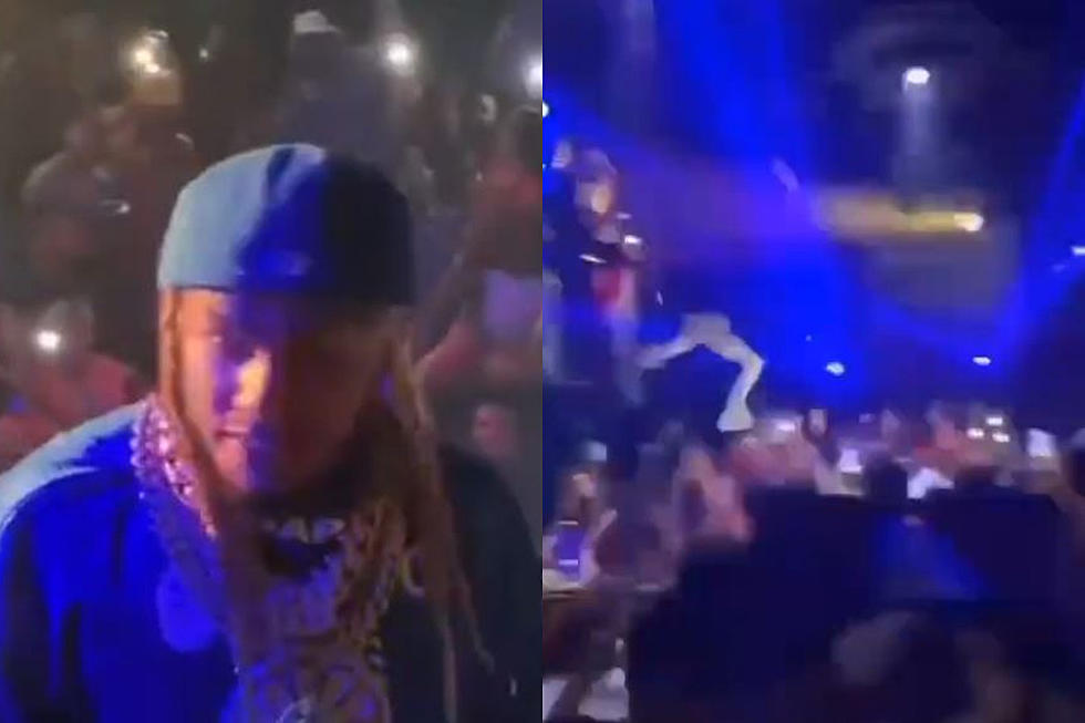 6ix9ine Performs Packed Concert, Stage Dives Into Crowd - Watch