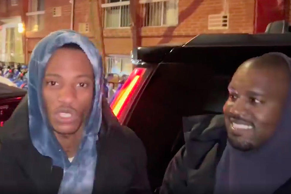 Kanye West Lets Aspiring Rapper Spit for Him While on the Street – Watch