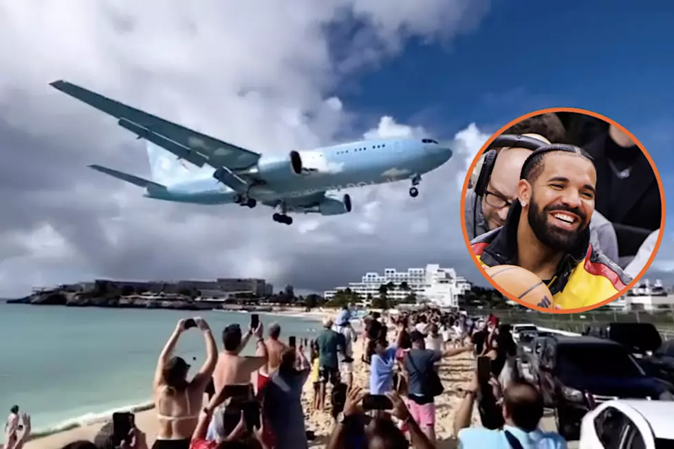 Video Shows Drake’s Airplane Landing on Airstrip Next to People on a Beach