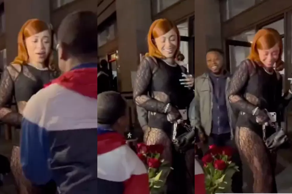 Ice Spice Fan Attempts to Give Her Bouquet of Roses, She Turns Him Down – Watch