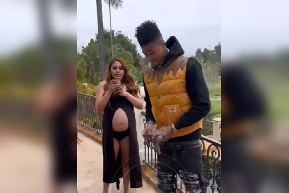Blueface Gets Pregnant Women for Video