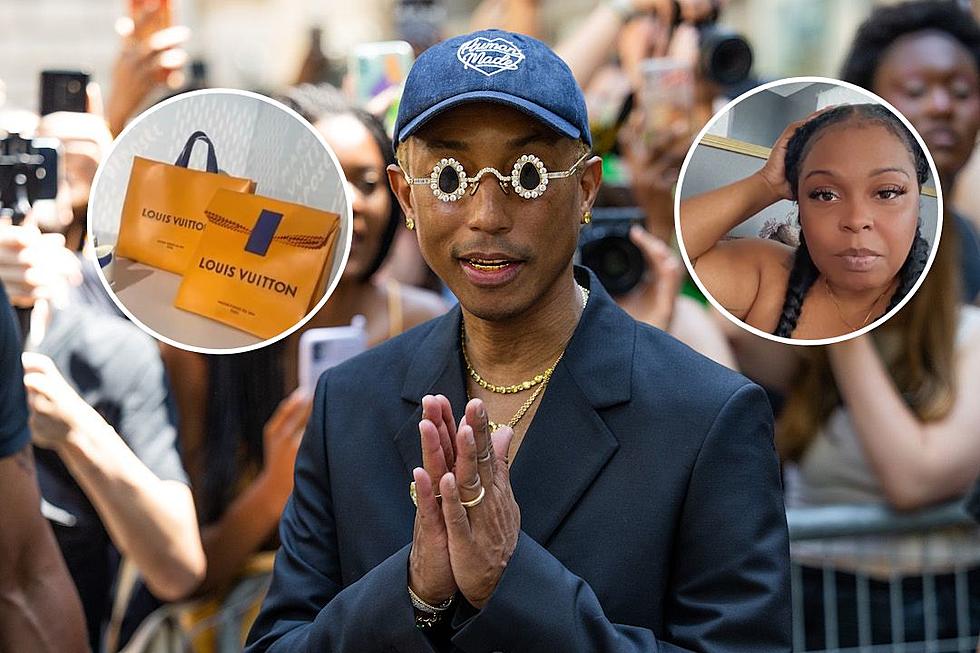 Pharrell Called Out for Allegedly Stealing Indie Designer’s Idea for His Louis Vuitton Shopping Bag