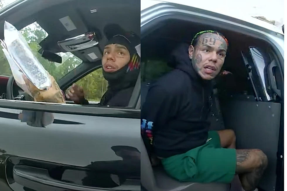 6ix9ine Arrest Footage Shows Him Going Back and Forth With Cop