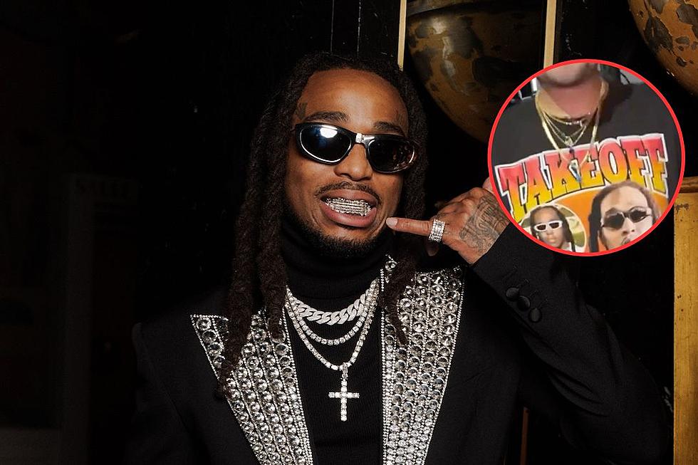 Quavo Asks Fan for His Takeoff Tribute Shirt and Fan Quickly Takes It Off His Back