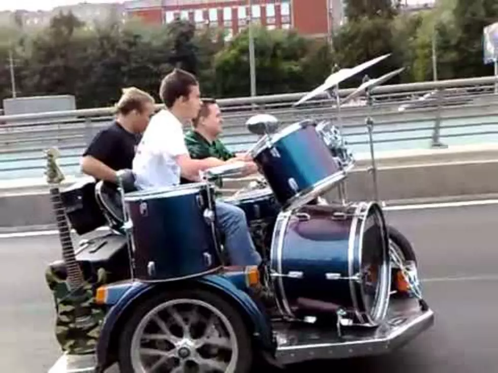 Three-Wheeled Motorcycle Converted Into Rock Band