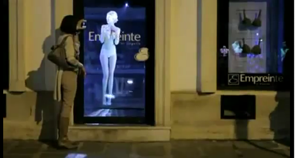 Sexy Lingerie Hologram – The Future of Advertising [VIDEO]