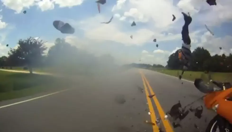 Motorcyclist Flies Through The Air in The Most Brutal Way After Crashing [VIDEO]