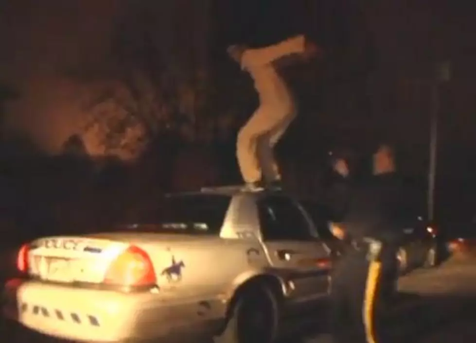 Ghostbuster Does Back Flip Off Police Car and Gets Arrested [VIDEO]