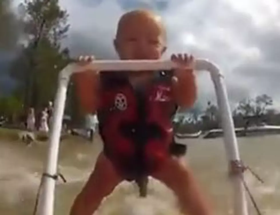 7 Month Old Baby On Water Skis  [VIDEO]