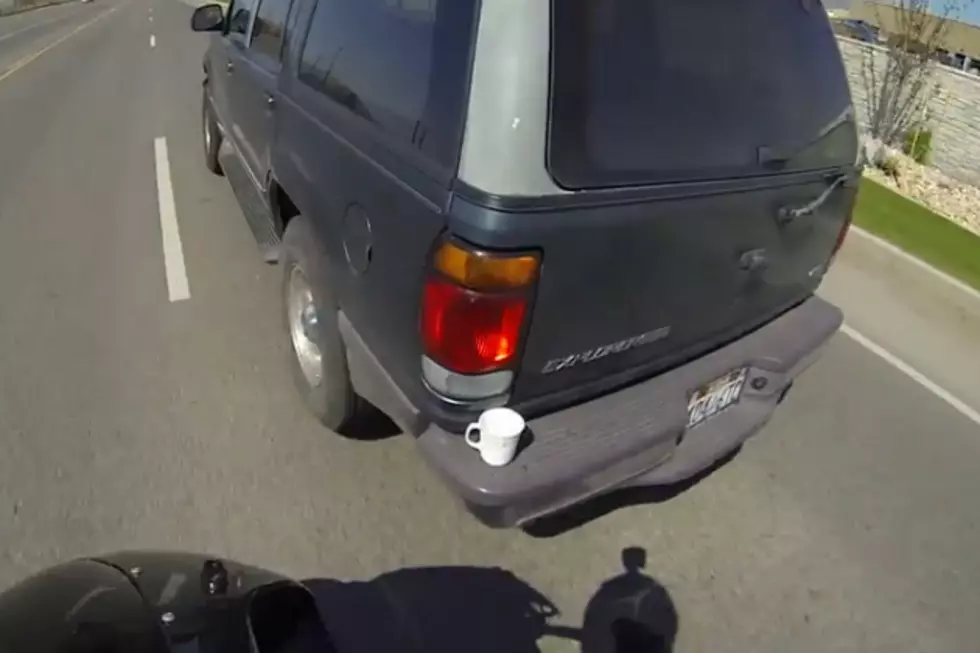 Motorcyclist Saves Woman’s Coffee Mug From Certain Death [VIDEO]