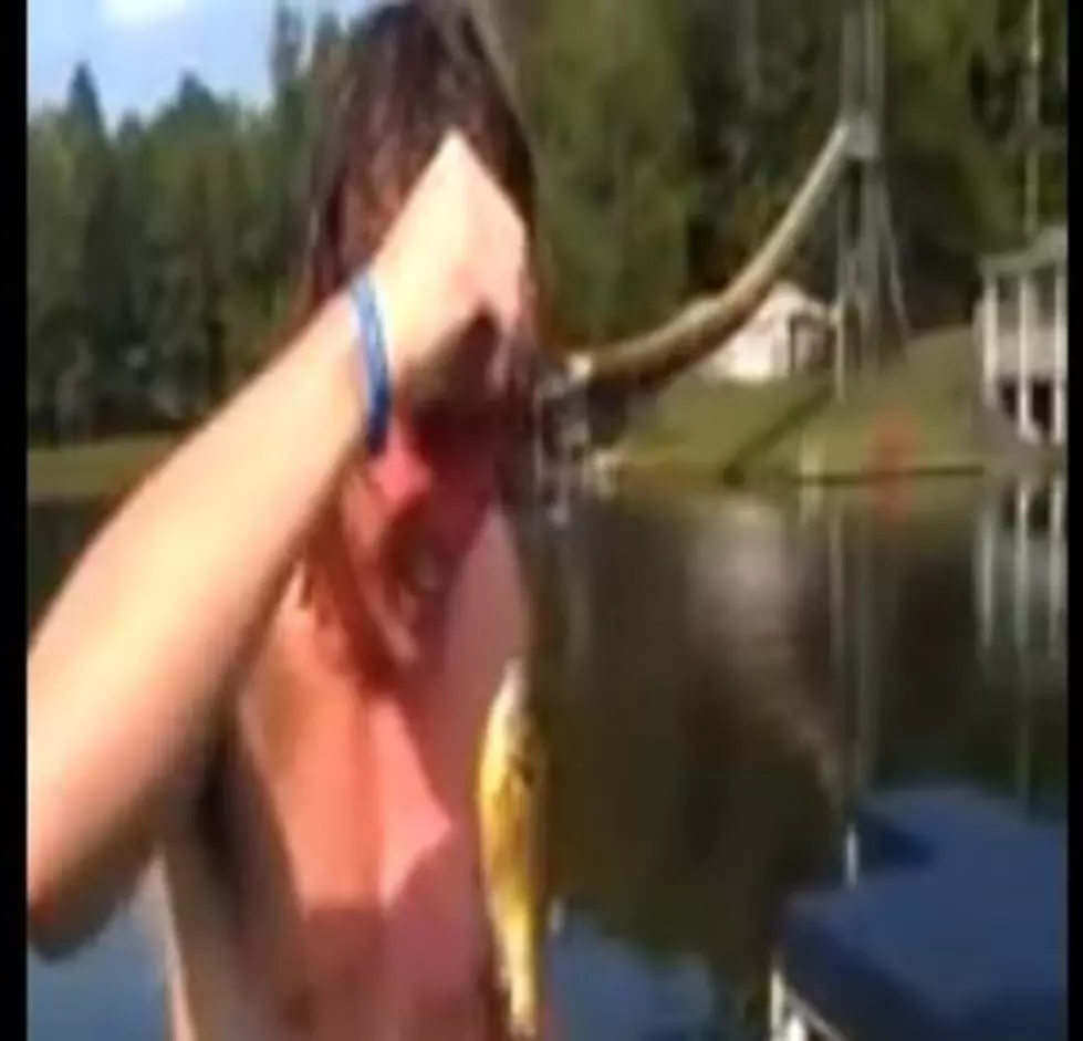 Fish On! Guys Catches Fish With His Hair [VIDEO]