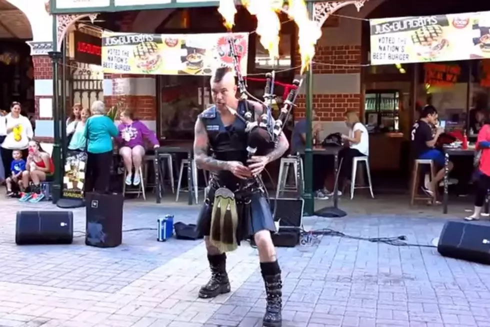Watch The Badpiper Play ‘Thunderstruck’ by AC/DC on Flaming Bagpipes [VIDEO]