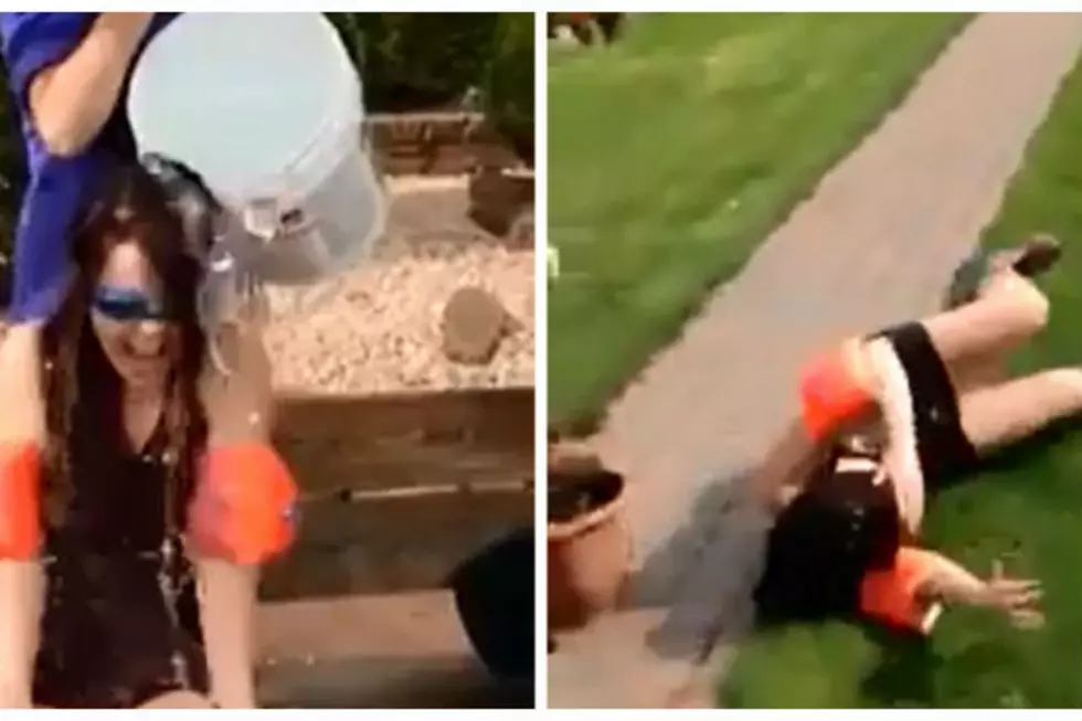 ALS Ice Bucket Challenge Knocks Girl to the Ground…Really Hard [VIDEO]
