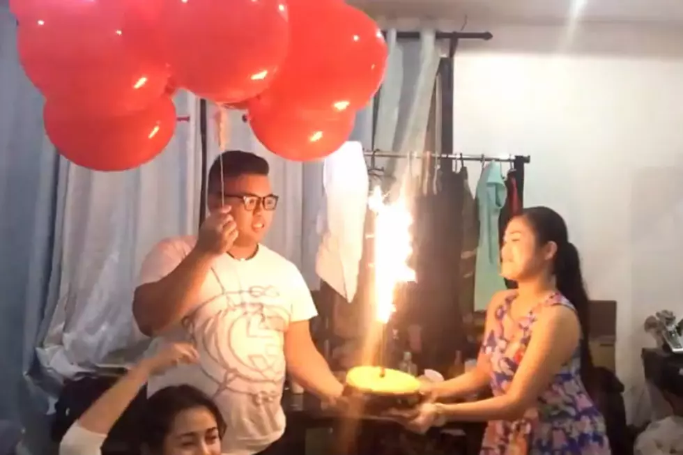 Birthday Blast &#8211; Balloons and Sparklers Are Not A Good Combo [VIDEO]