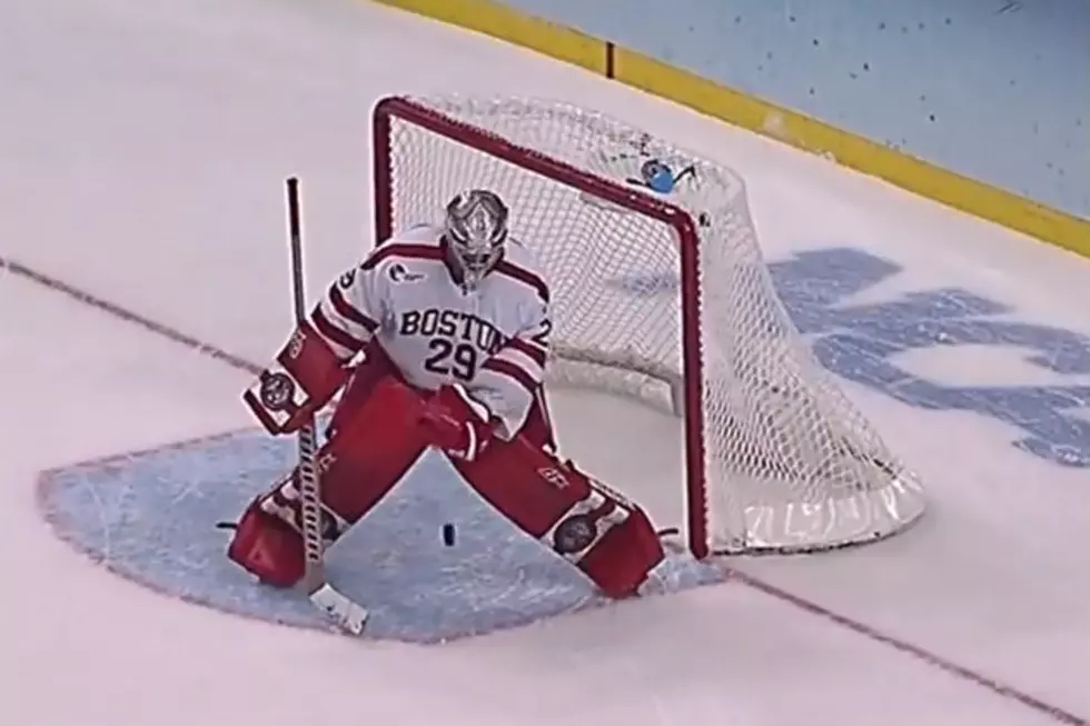 Boston University Goalie Scores On Himself During Game [VIDEO]