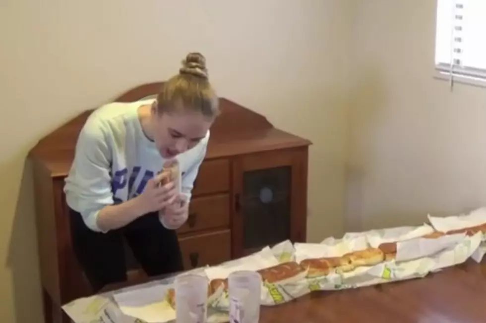 Model Eats Five Subway Footlongs In Food Challenge [VIDEO]