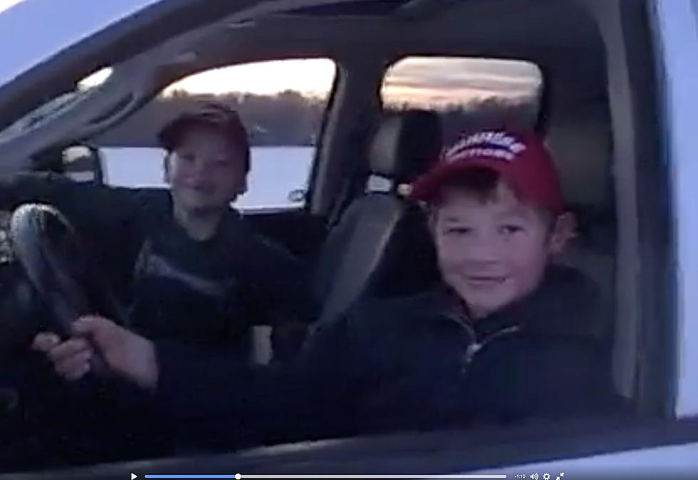 Dad Teaches Kids To Do Donuts in the Snow in His Truck By Themselves [VIDEO]
