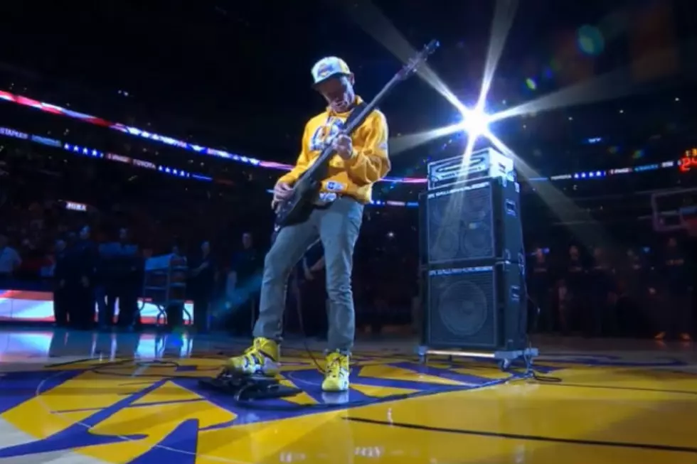 Flea Plays The National Anthem At Kobe&#8217;s Last Game [VIDEO]
