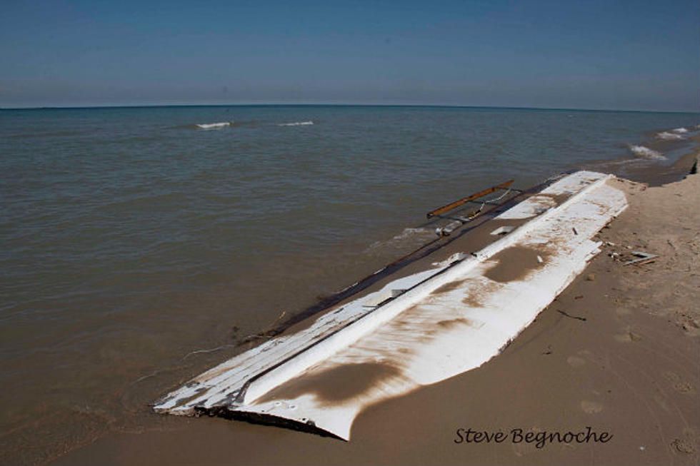 Beached Boat On Lake Michigan Causes Beach Closure In Ludington