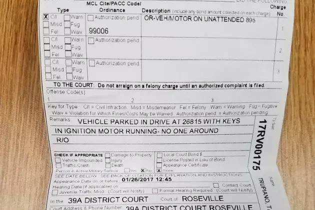 Roseville Man Ticketed For Warming Up Car Loses Court Case