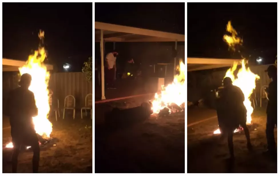 Two Idiots Collide Over Fire [VIDEO]