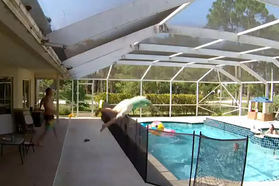 Dad Dives Over 4 Foot Fence To Save Son From Drowning [VIDEO]