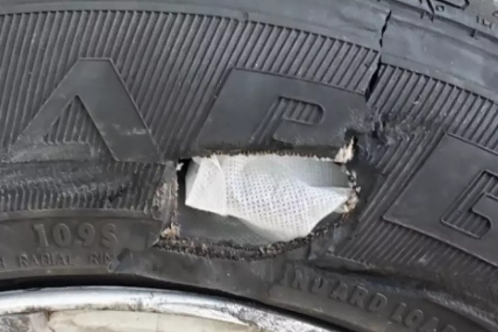 Dude on Drugs Attempts to Fix Flat Tires With Gauze and Band-Aids