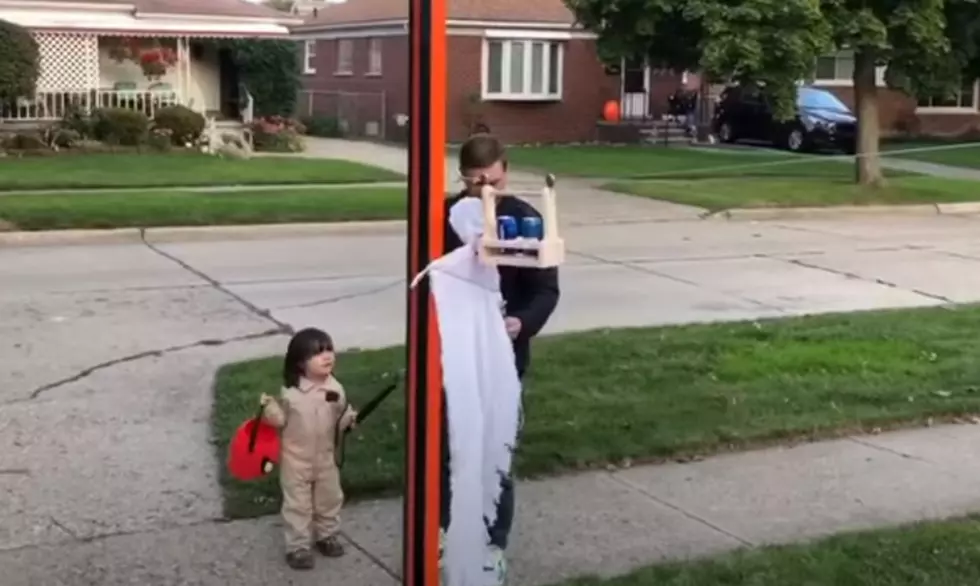 Michigan Man Creates Halloween Zip Line For Social Distancing