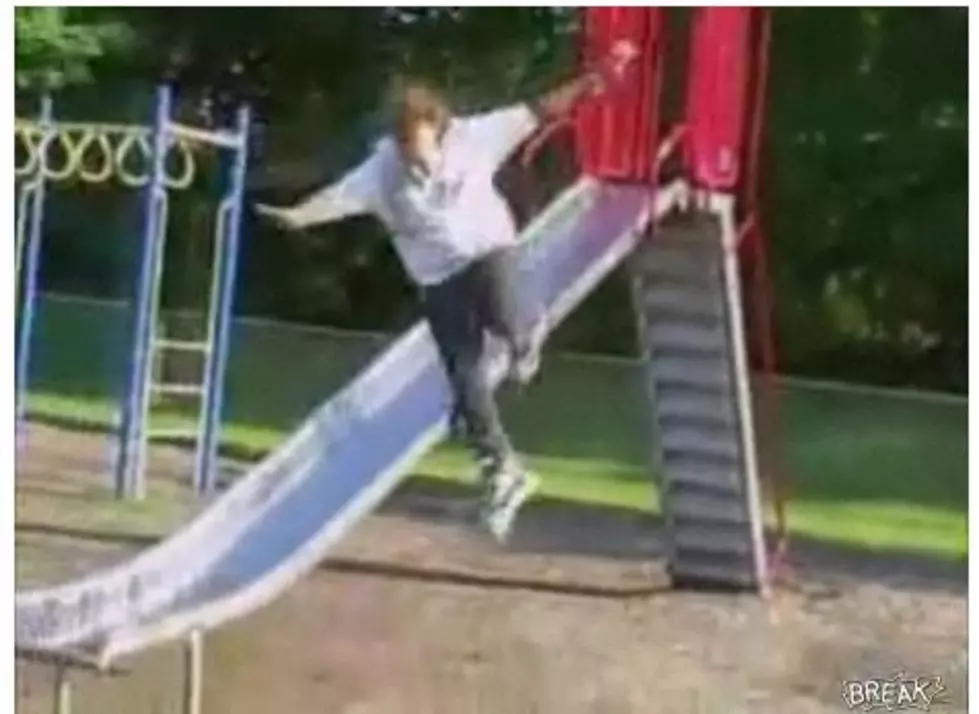 Rollerblading Down A Slide Ends Bad [Video]