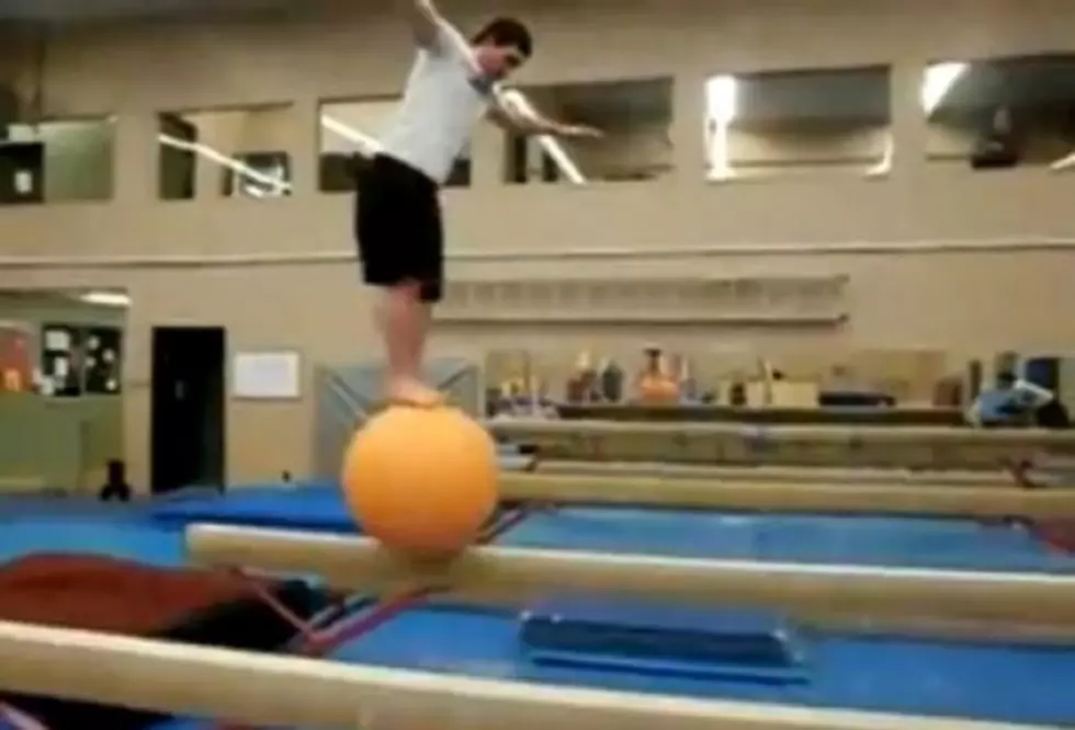 Balance Beam + Workout Ball + Idiot Is A Formula For Pain [Video]