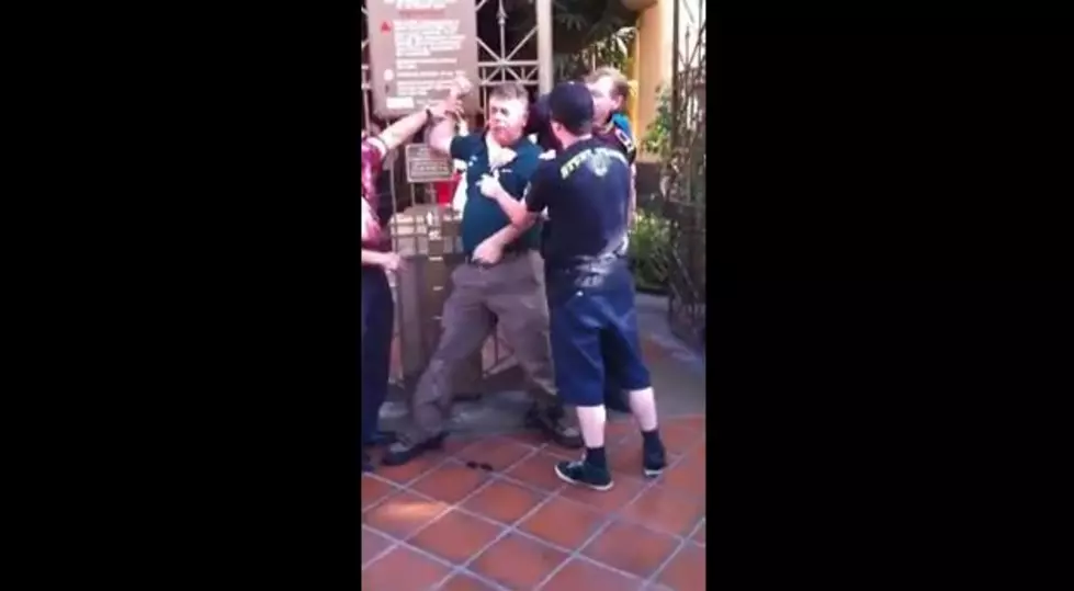 Disney Security Can&#8217;t Contain A Crazy Man (NSFW) [Video]