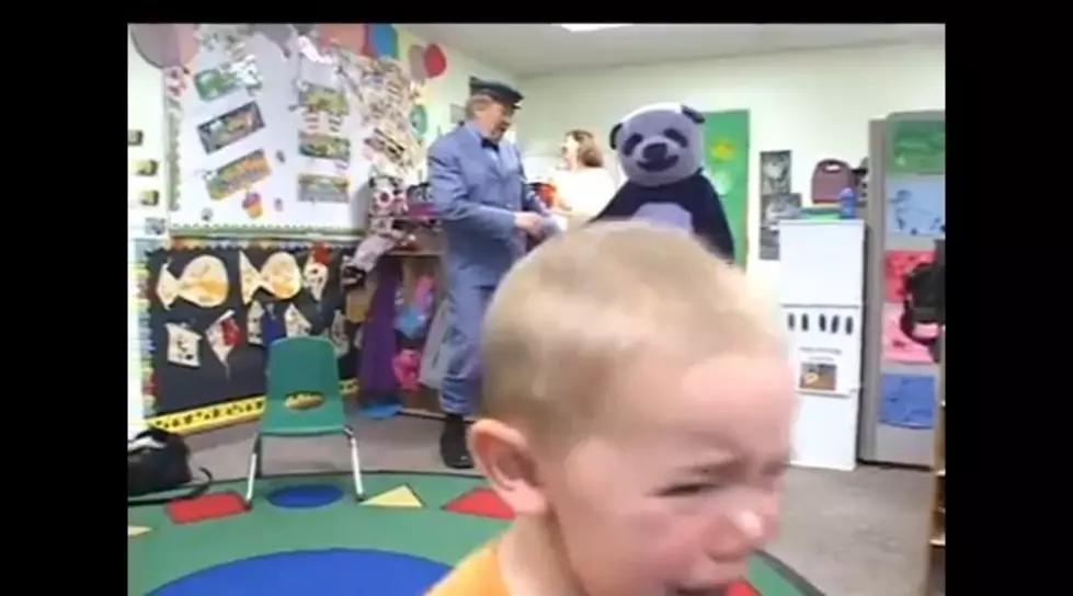 Little Kids Get Scared By The Purple Panda [Video]