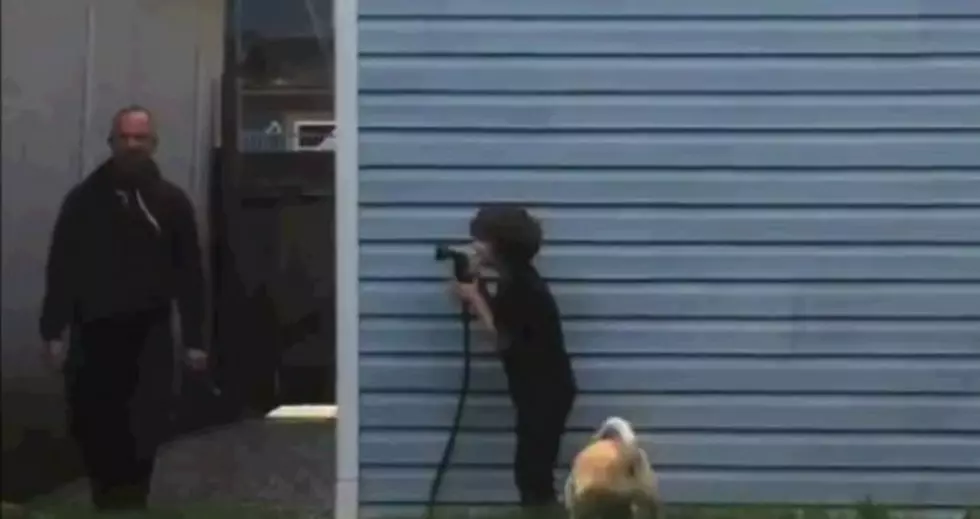 Kids Spray Their Dads With A Hose For Fathers Day [Video]