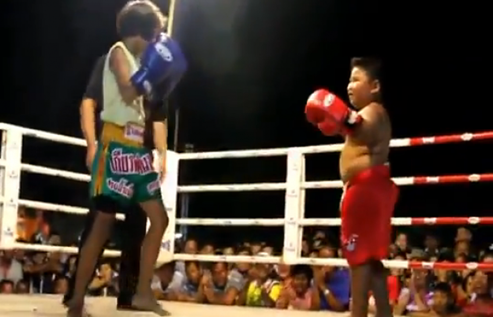 Overweight Kid Starts Crying During A Muay Thai Fight With A Girl [Video]