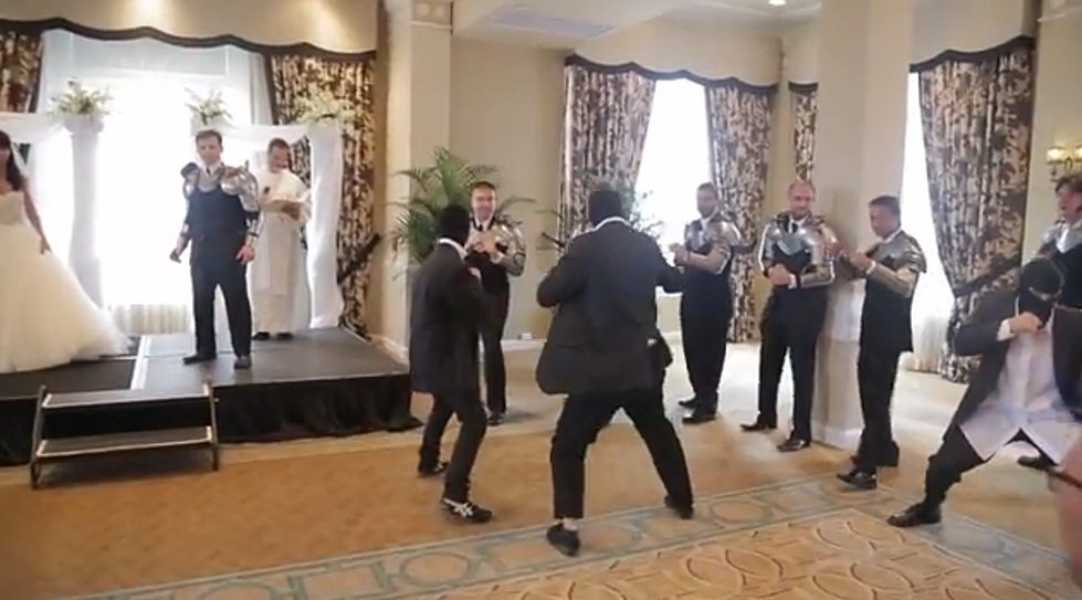 The Unbeleviable Wedding Ceremony Battle Involves A Knight, Ninjas And Ironman [Video]