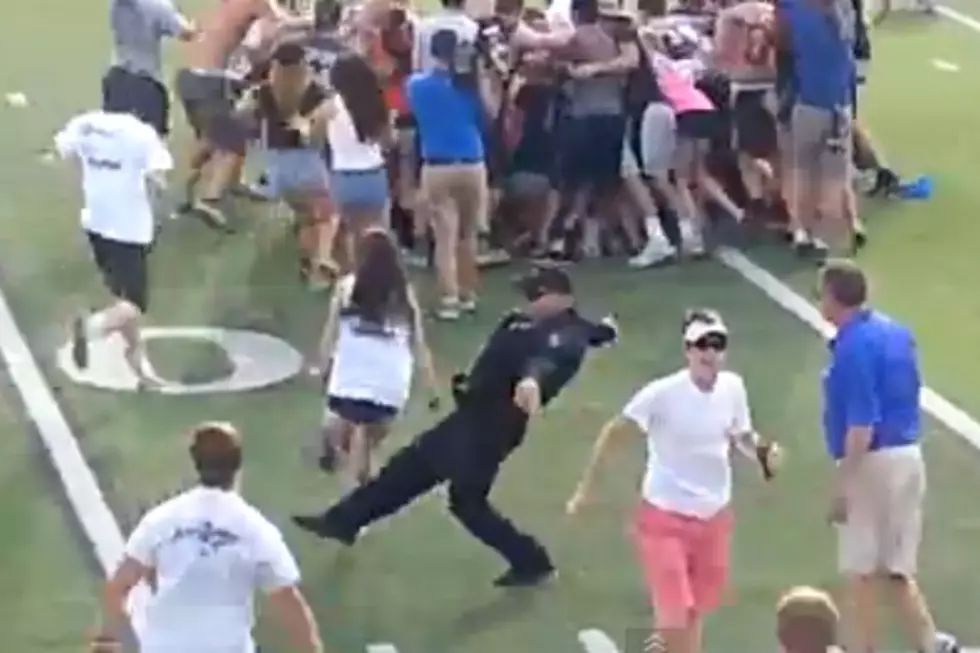 Officer Trips Students Celebrating a Big Win [VIDEO]