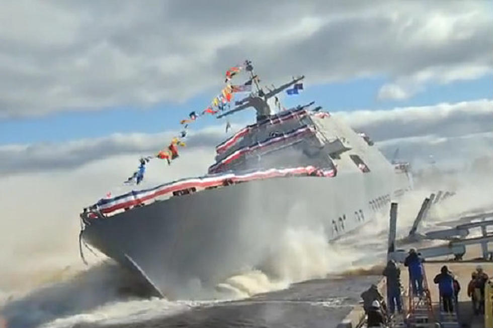 The ‘USS Detroit’ Launches With A Splash [Video]