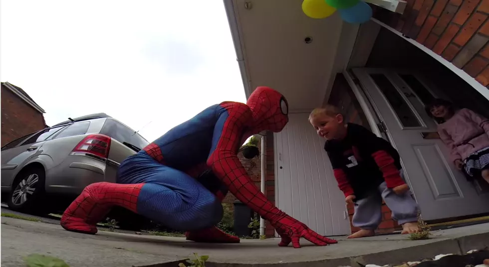Spiderman Surprises Terminal Ill Boy on His Fifth Birthday [Video]
