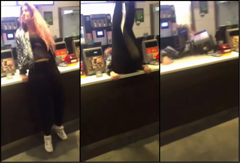 Drunk Girl Attempts Backflip Inside McDonalds, Fails Miserably [Video]