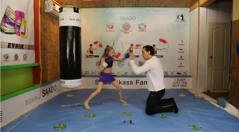 8-Year-Old Girl Shows Off Boxing Skills With Father [Video]