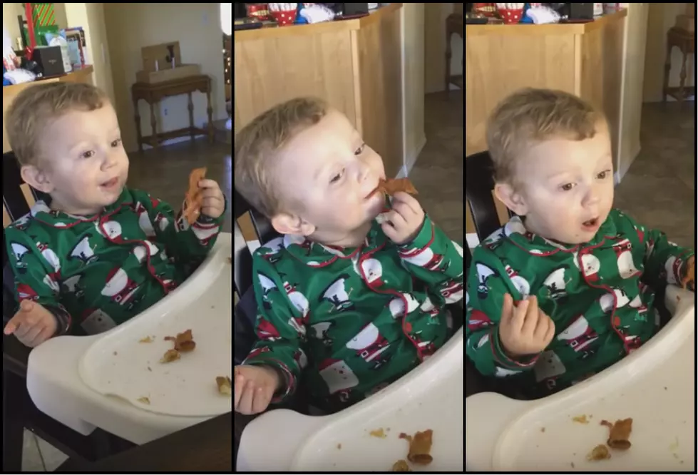 Toddler Has Priceless Reaction When Trying Bacon For The First Time [Video]