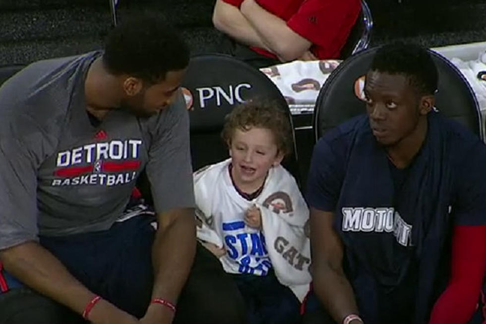 Young Pistons Fan Sits With Andre Drummond During The Game [Video]