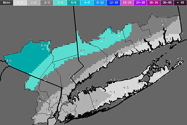 Latest Forecast Predicts 2-6 Inches of Snow in the Hudson Valley