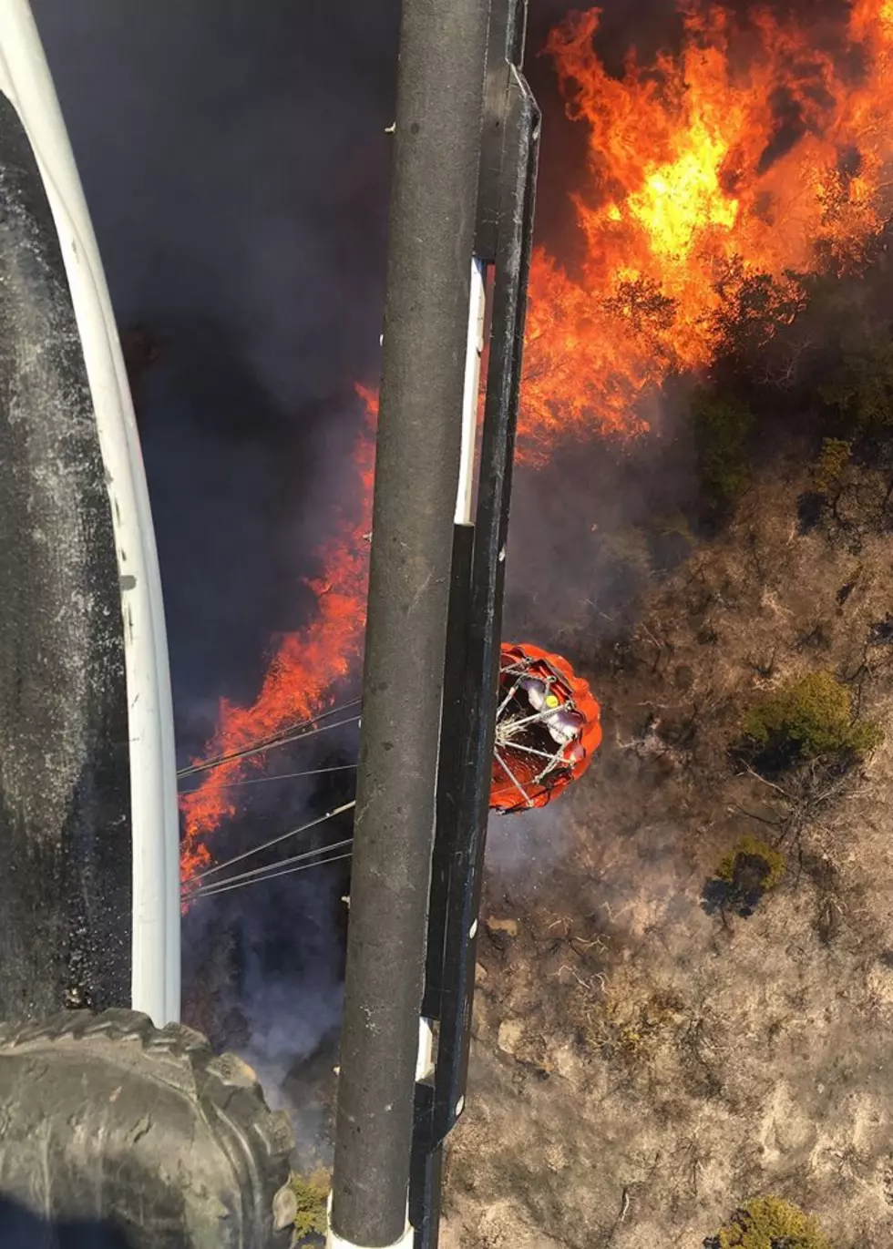 Amazing Aerial Footage of NYS Police Dropping Water on Sam’s Point Fire